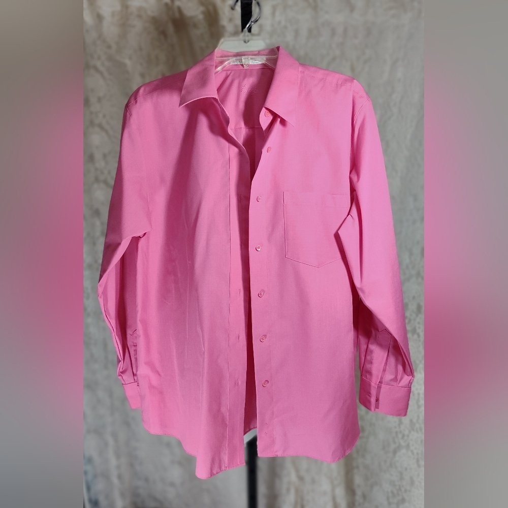 Foxcroft No iron Pink Button-Up Shirt